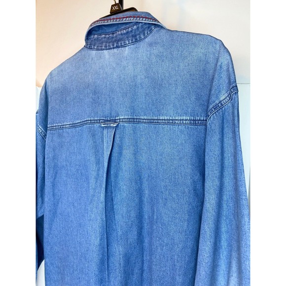 Women’s ‘Solutions Original’ Denim Button Down Dog Size Large - Picture 2 of 16